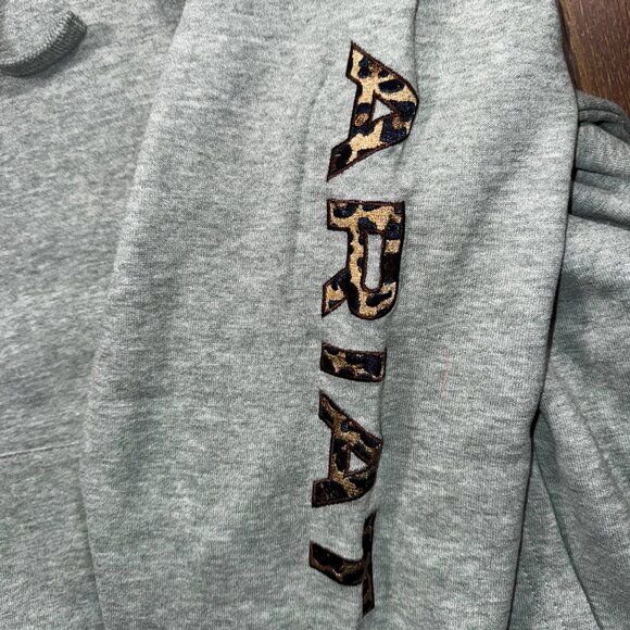 Ariat Women's Boot Barn Exclusive Leopard Print Logo Hoodie - Picture 8 of 13